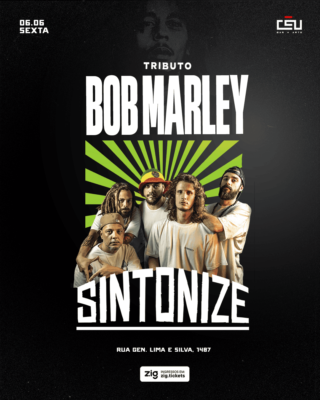 Tributo Bob Marley // Banda Sintonize // 06 de Junho