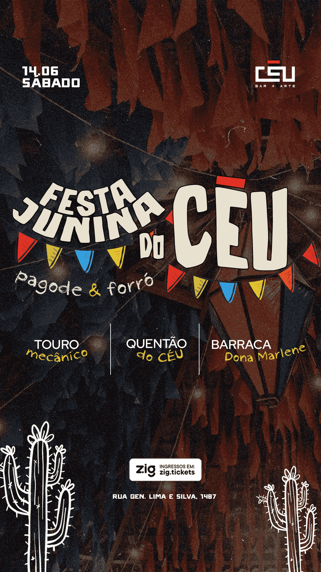 FESTA JUNINA DO CÉU | Pagode e Forró | 14.06