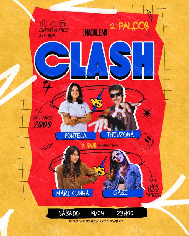 CLASH | BATALHA DJS | 2 PALCOS